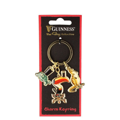 Guinness 3 Vintage Charms Keyring