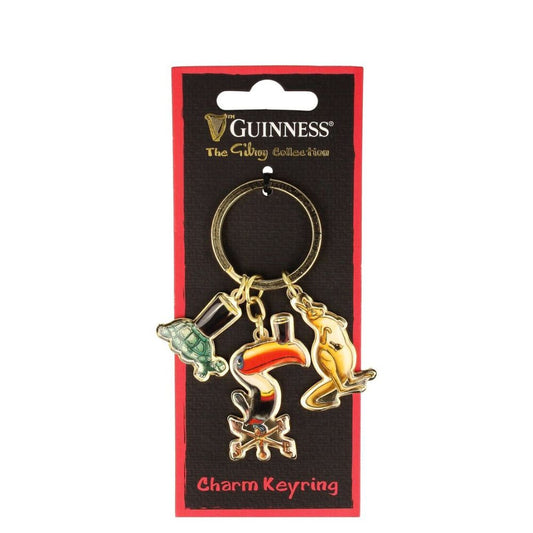 Guinness 3 Vintage Charms Keyring