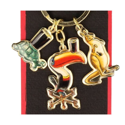 Guinness 3 Vintage Charms Keyring