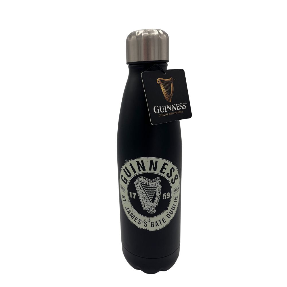 Guinness St. James Gate Black Metal Water Bottle