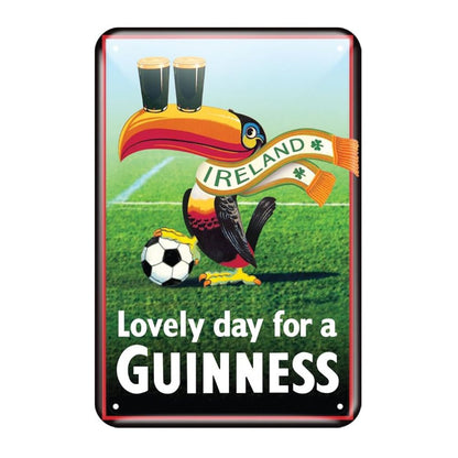 Guinness Vintage Toucan with Ireland Scarf Metal Wall Art Bar Sign