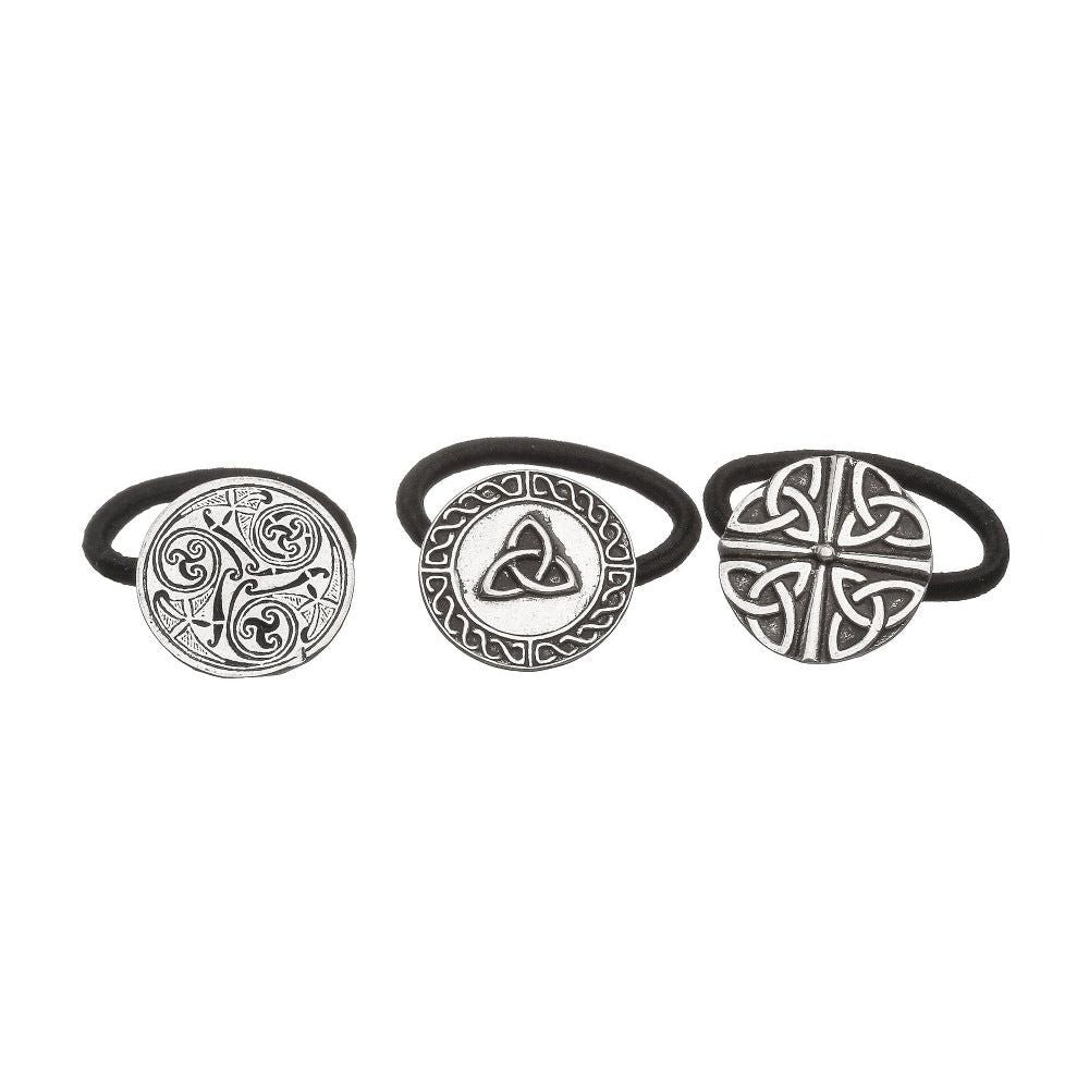 Celtic Irish Pewter Hair Bobbles by Mullingar Pewter
