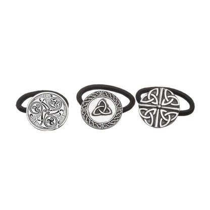 Celtic Irish Pewter Hair Bobbles by Mullingar Pewter