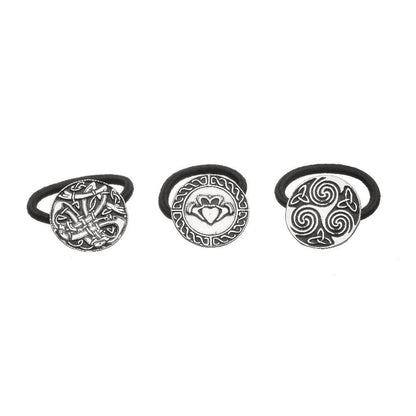 Celtic Irish Pewter Hair Bobbles by Mullingar Pewter