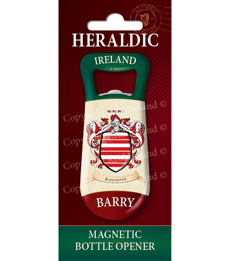 Barry Heraldic Fridge Magnet Bottle Opener