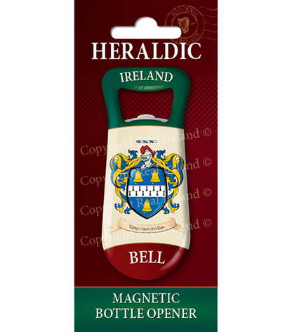 Bell Heraldic Fridge Magnet Bottle Opener