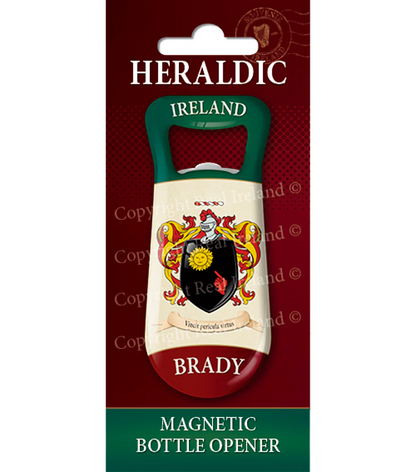 Brady Heraldic Fridge Magnet Bottle Opener