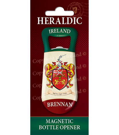 Brennan Heraldic Fridge Magnet Bottle Opener