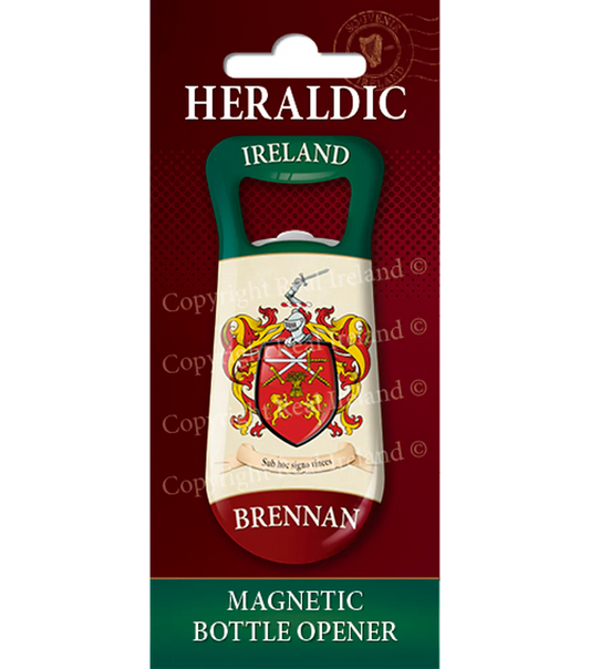 Brennan Heraldic Fridge Magnet Bottle Opener