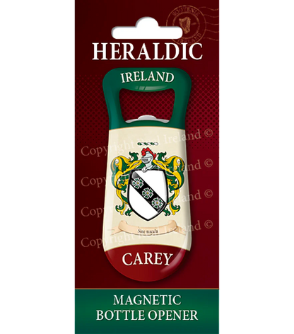 Carey Heraldic Fridge Magnet Bottle Opener