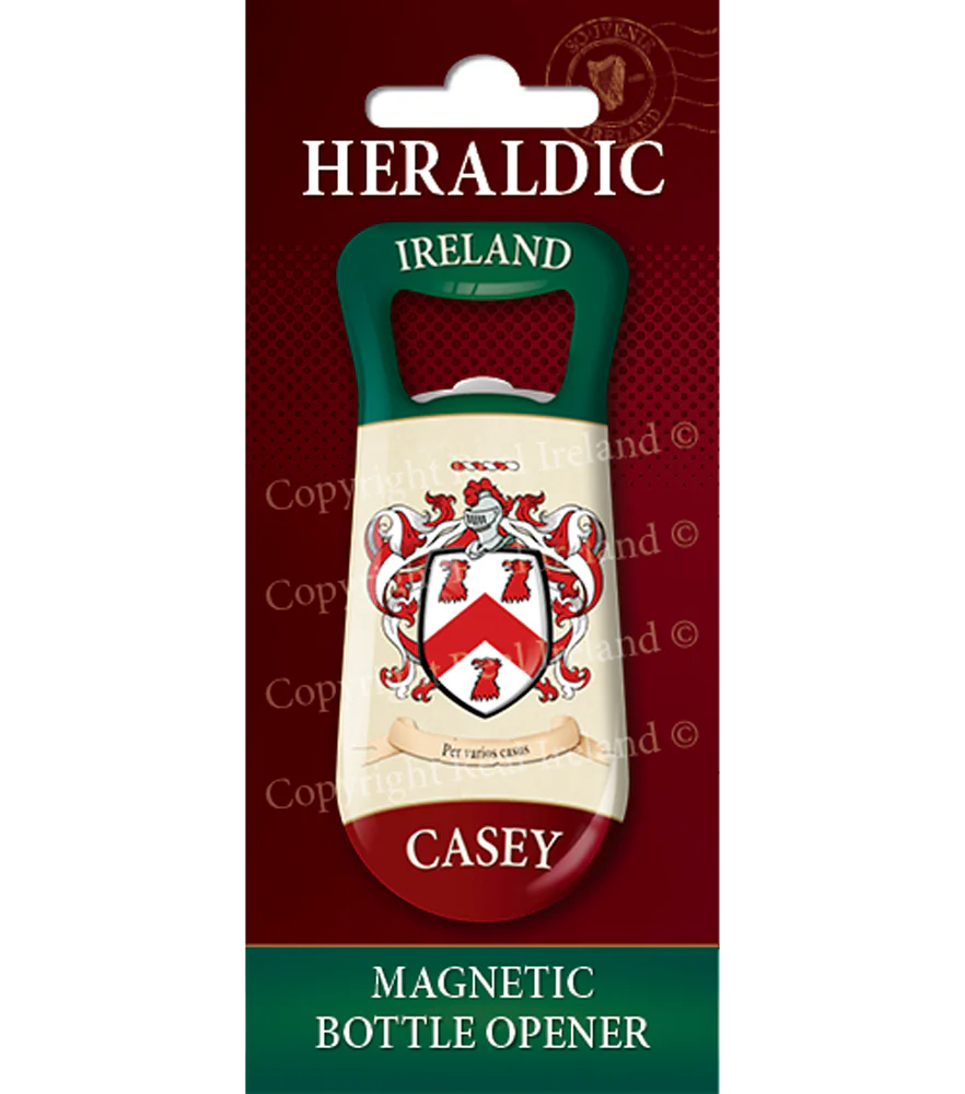 Casey Heraldic Fridge Magnet Bottle Opener