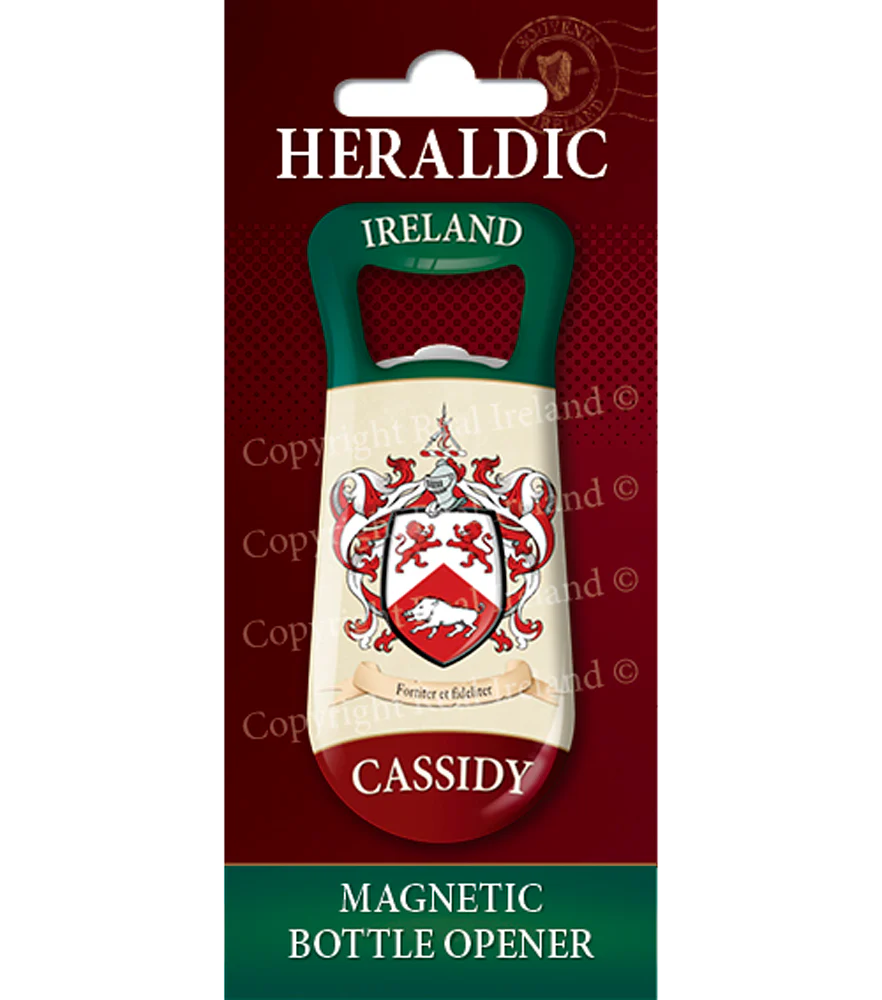 Cassidy Heraldic Fridge Magnet Bottle Opener