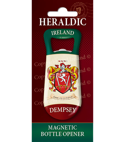 Dempsey Heraldic Fridge Magnet Bottle Opener