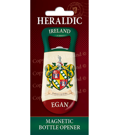 Egan Heraldic Fridge Magnet Bottle Opener
