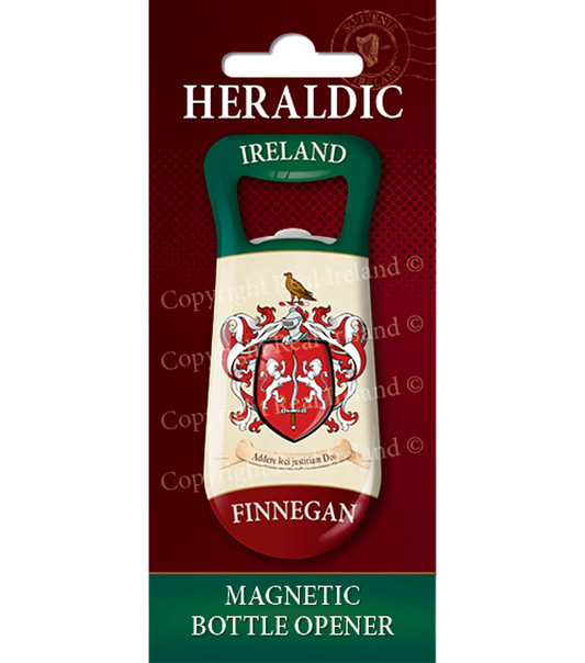 Finnegan Heraldic Fridge Magnet Bottle Opener
