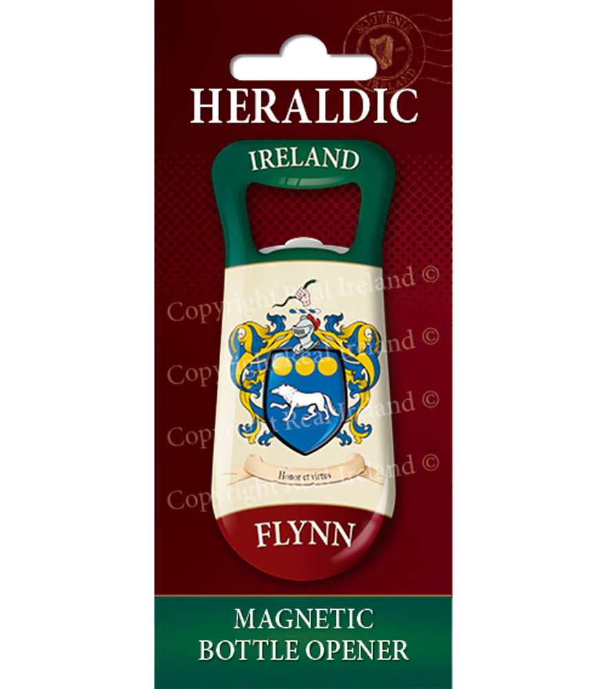 Flynn Heraldic Fridge Magnet Bottle Opener
