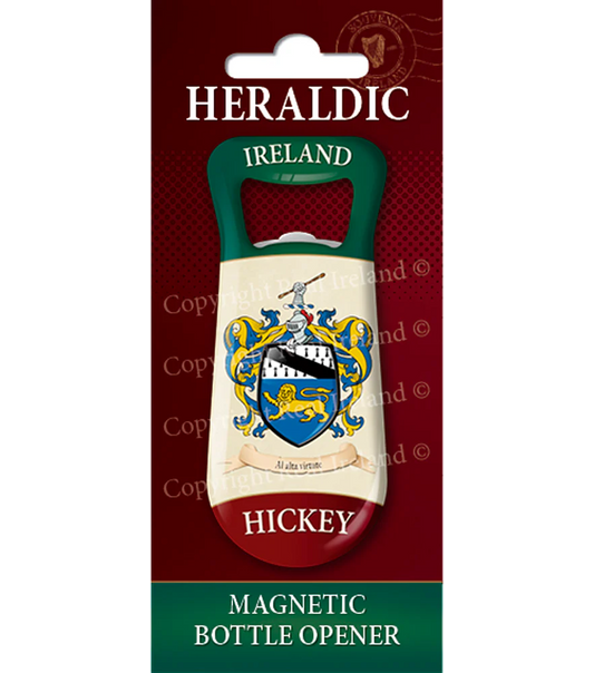 Hickey Heraldic Fridge Magnet Bottle Opener