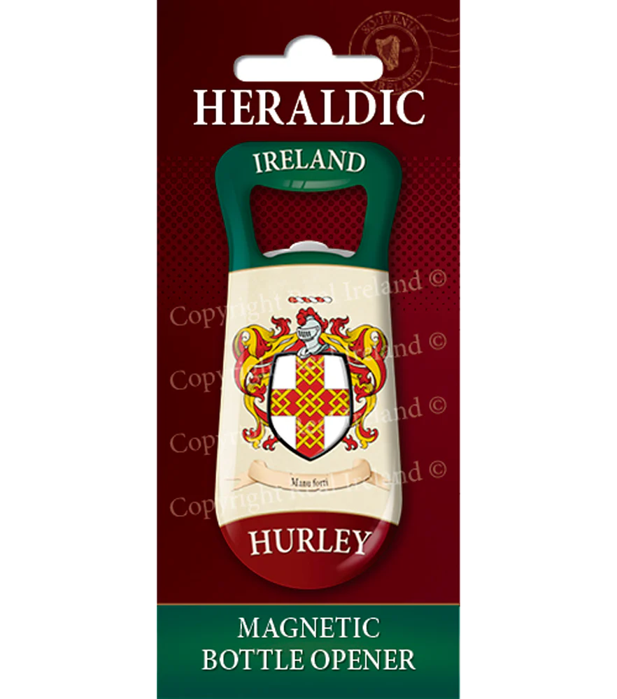 Hurley Heraldic Fridge Magnet Bottle Opener
