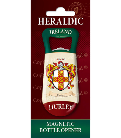 Hurley Heraldic Fridge Magnet Bottle Opener