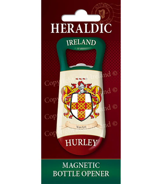 Hurley Heraldic Fridge Magnet Bottle Opener