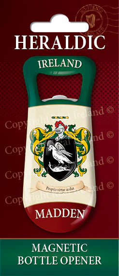 Madden Heraldic Fridge Magnet Bottle Opener