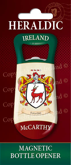 McCarthy Heraldic Fridge Magnet Bottle Opener