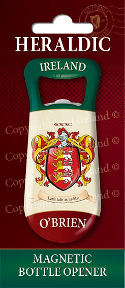 O'Brien Heraldic Fridge Magnet Bottle Opener