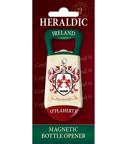 O' Flaherty Heraldic Fridge Magnet Bottle Opener