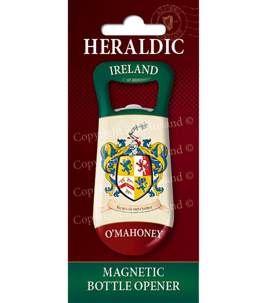 O' Mahoney Heraldic Fridge Magnet Bottle Opener
