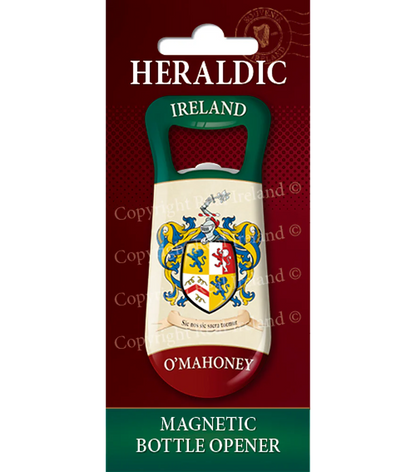 O' Mahoney Heraldic Fridge Magnet Bottle Opener
