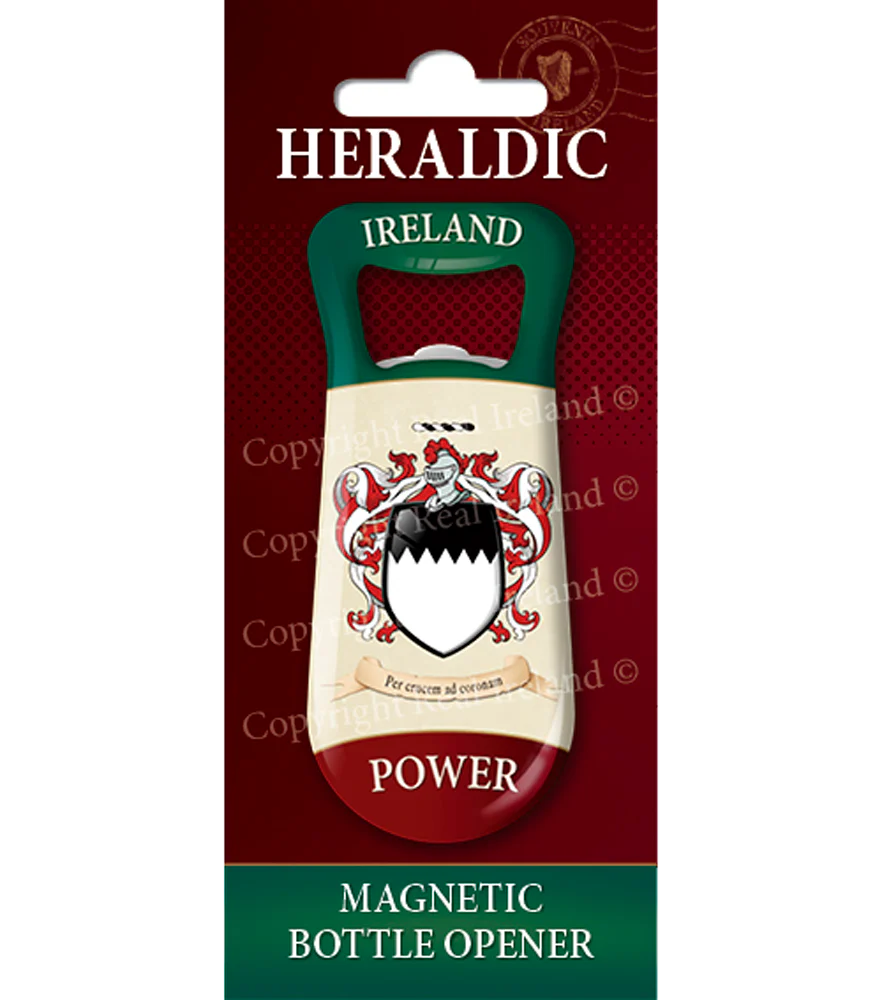 Power Heraldic Fridge Magnet Bottle Opener