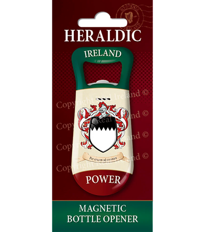 Power Heraldic Fridge Magnet Bottle Opener
