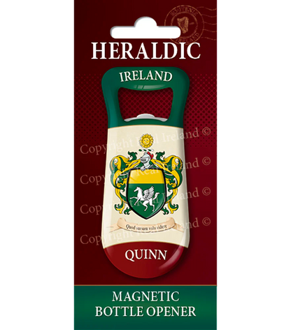 Quinn Heraldic Fridge Magnet Bottle Opener