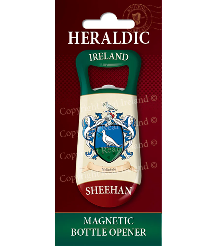 Sheehan Heraldic Fridge Magnet Bottle Opener