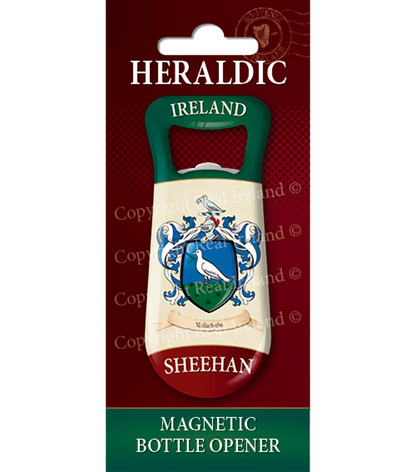 Sheehan Heraldic Fridge Magnet Bottle Opener