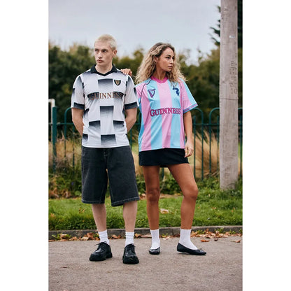 Guinness Pink and Blue Striped Performance Top