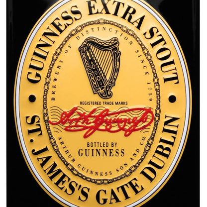 Iconic Guinness Heritage Label Logo Metal Bar Sign