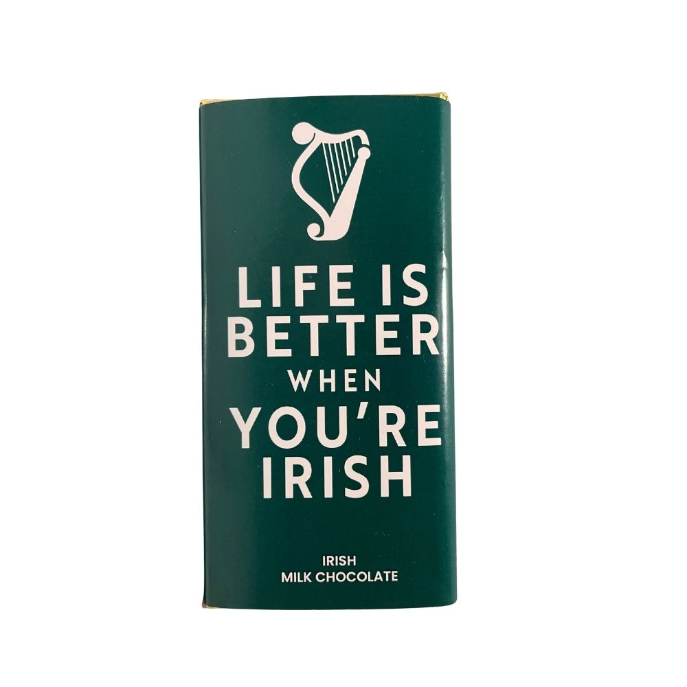 Irish Milk Chocolate Bar Life is better when you are Irish 90g