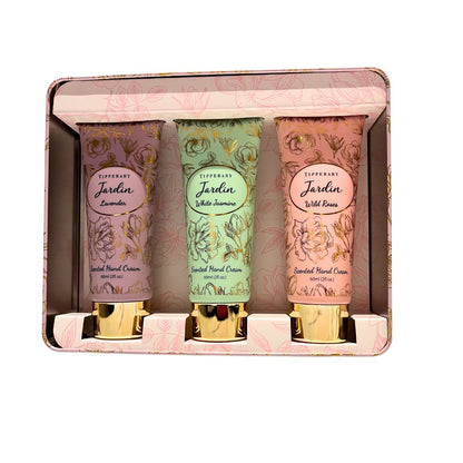 Tipperary Crystal Jardin Hand Cream Gift Tin Set of 3
