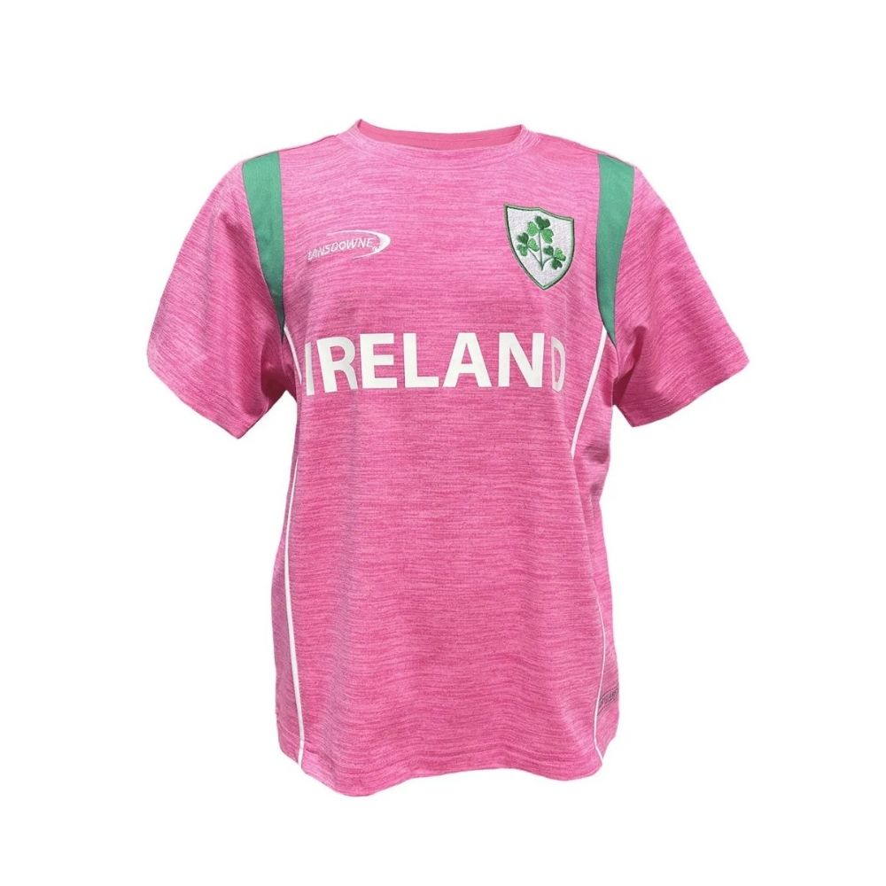 Landsdowne Kids Ireland Crest Pink Performance Top