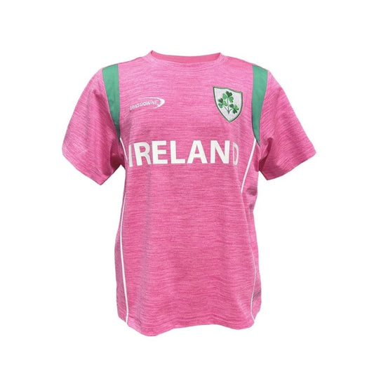 Landsdowne Kids Ireland Crest Pink Performance Top