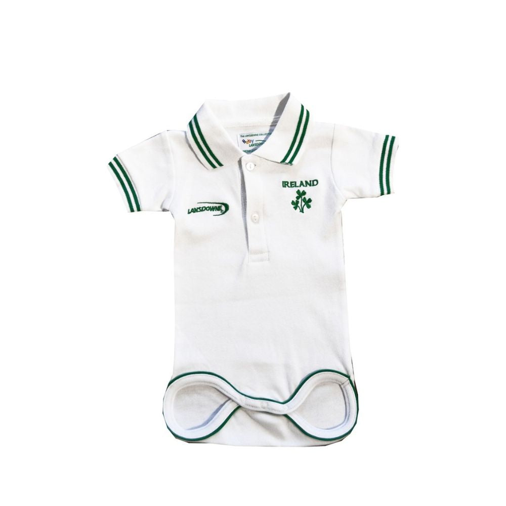 Lansdowne Sports Official Ireland Collection White Polo Baby Vest