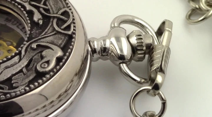 Pocket Watch With Ireland Design by Mullingar Pewter