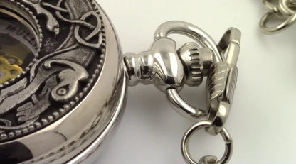 Pocket Watch With Ireland Design by Mullingar Pewter