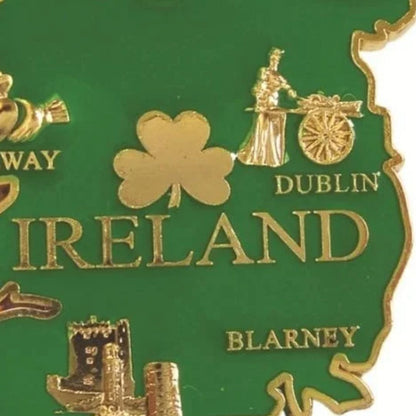 Metal Ireland Map Fridge Magnet
