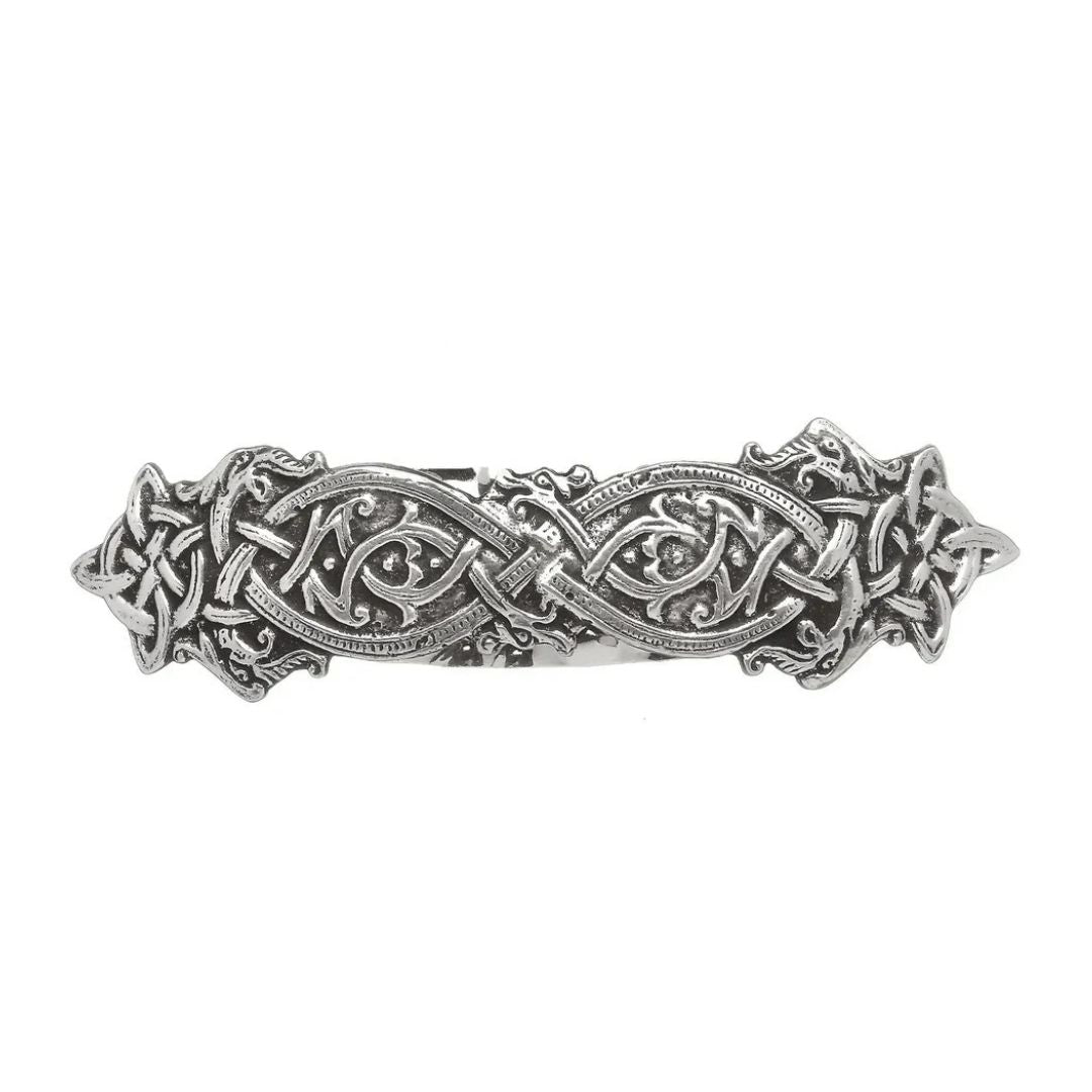 Mullingar Pewter Barrette Hair Clip Celtic Dragon Design