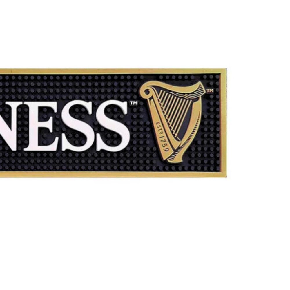 Official Guinness PVC Bar Mat with Harp Logo