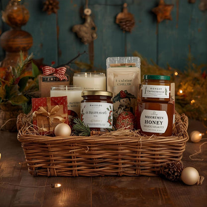 Build your Own Christmas Hamper with Cellophane Wrapping