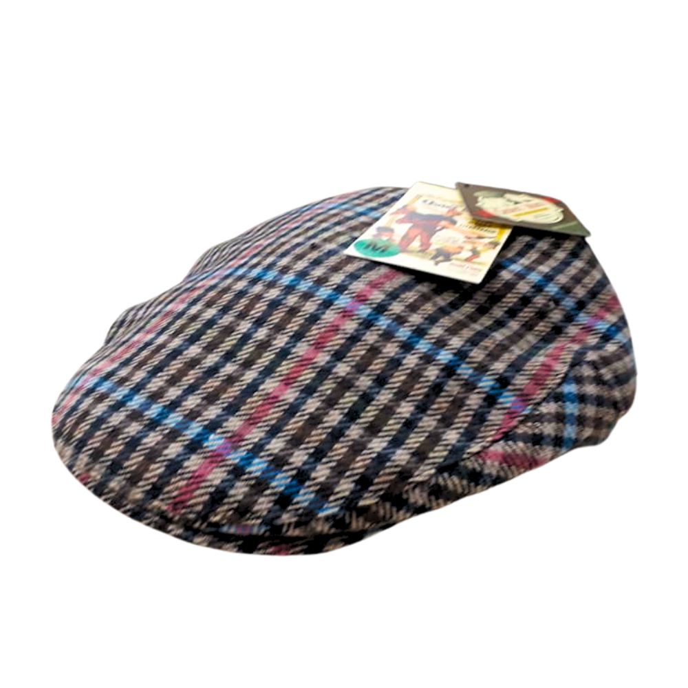 Quiet Man Collection Chequered Cap Blue and Pink Grid