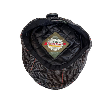 Quiet Man Collection Ash Herringbone Cap Red and Green Grid